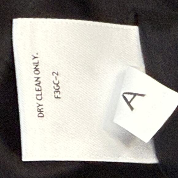 Eileen Fisher 100% Silk Crepe Leather Trim Jacket Black Button Sleeve Women’s XL - Picture 11 of 14